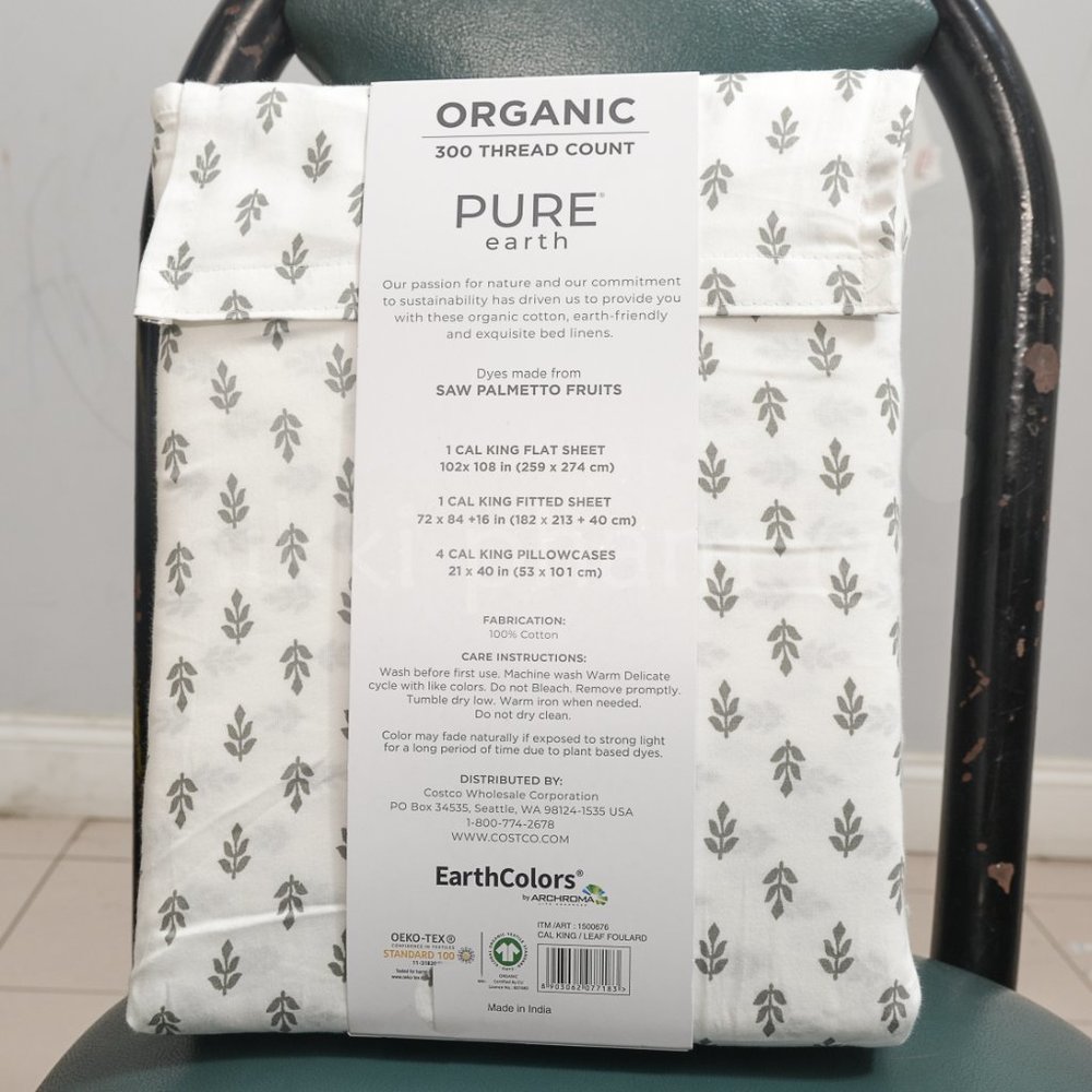 Pure Earth Organic Cotton 6-piece Sheet Set - Picture 5 of 5